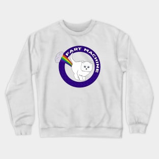 Fart Machine - Funny Cat Rainbow Crewneck Sweatshirt